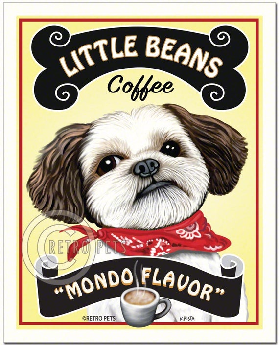 English Poster Print Shih Tsu Llaso Apso Dog Dogs Puppies Puppy Art Picture
