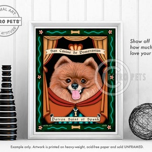 Pomeranian Art, Dog Wall Art, Dog Decor, Spunk, Pomeranian, PomPom Art, Dog Art Print, Kitchen Decor, PomPom, UNFRAMED