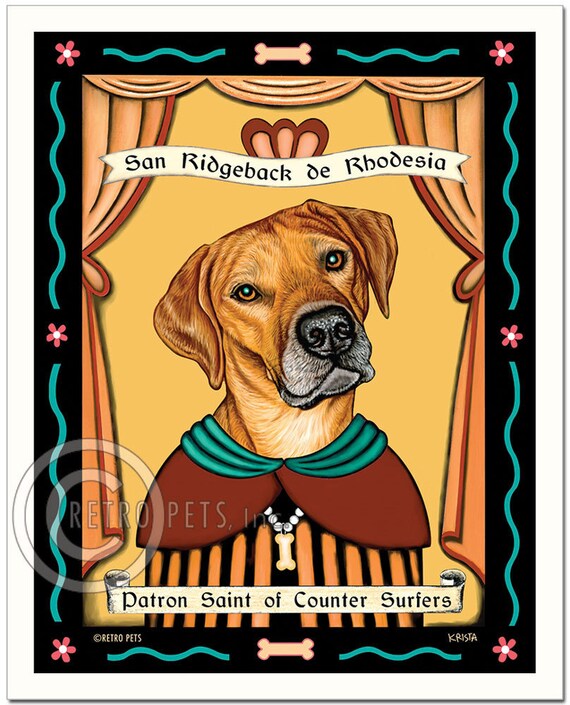 rhodesian ridgeback art