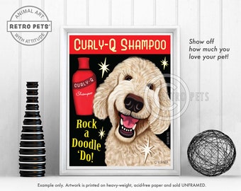Goldendoodle Art, Doodle Wall Art, Goldendoodle Decor, Doodle Dog Print, Pet Portrait, Doodle Gifts, Dog Portrait, Dog Lover Gift, Dog Mom