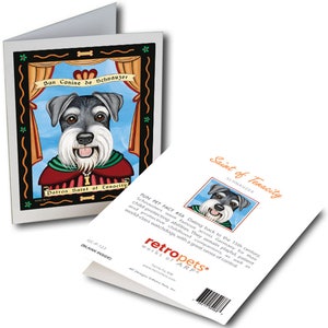 Schnauzer Art &quot;Saint of Tenacity&quot; 6 Small Greeting Cards by Krista Brooks