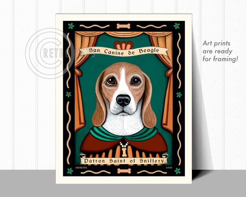 Beagle Art Dog Wall Art Dog Decor Dog Illustration Beagle Etsy
