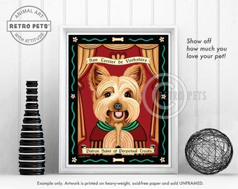 Yorkshire Terrier Art, Yorkie, Dog Wall Art, Dog Decor, Perpetual Treats, Kitchen Decor, Dog Art Print, Dog Lover Gift, UNFRAMED