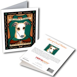 Greyhound Cards "Saint of Couch Potatoes" 6 Small Greeting Cards by Krista Brooks - GCP-197