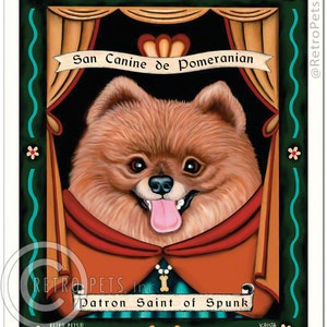 Pomeranian Art, Dog Wall Art, Dog Decor, Spunk, Pomeranian, PomPom Art, Dog Art Print, Kitchen Decor, PomPom, UNFRAMED image 4