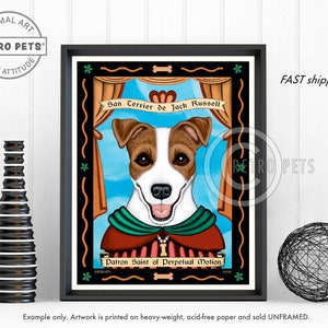 Jack Russell Terrier Art, Dog Wall Art, Dog Decor, Perpetual Motion, Kitchen Decor, Art Print image 3