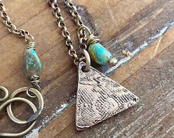 Collar con colgante triangular de piel de serpiente de Alcohólicos Anónimos, Recuperación, Sobriedad, Joyería