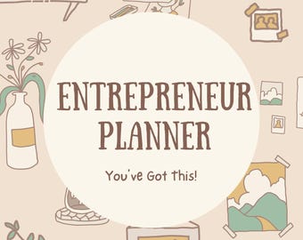 Planner, printable planner, digital planner digital print, entrepreneur planner, vision board, organization tools, goal planner, planner PDF