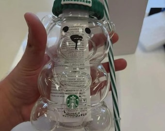 2026 Glass Starbucks Bearista Bear Cold Cup Holiday Limited Edition.