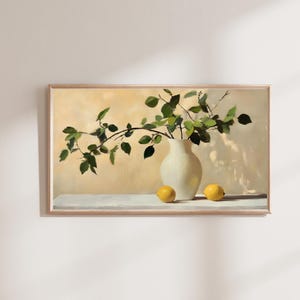 Arte per TV FRAME. Dipinto a olio di una natura morta. Arte semplice ed elegante. Download digitale 4K per TV Samsung Frame.