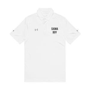 Polo Shirt, sigma boy embroidered design - Personalized Men's Shirt, Casual Embroidered Top, Custom Polo Tee, Stylish Men's Apparel, Unique