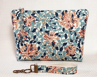 Honeysuckle Large Zipper Pouch, 11 Inches Long, 7 Inches High | William Morris 19th Century Design | Roomy Versatile Size