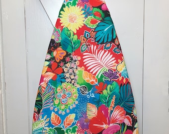 Tropical Flowers Ironing Board Cover | Adjustable Elastic Edge | Fits Boards Up To 18 inches Wide