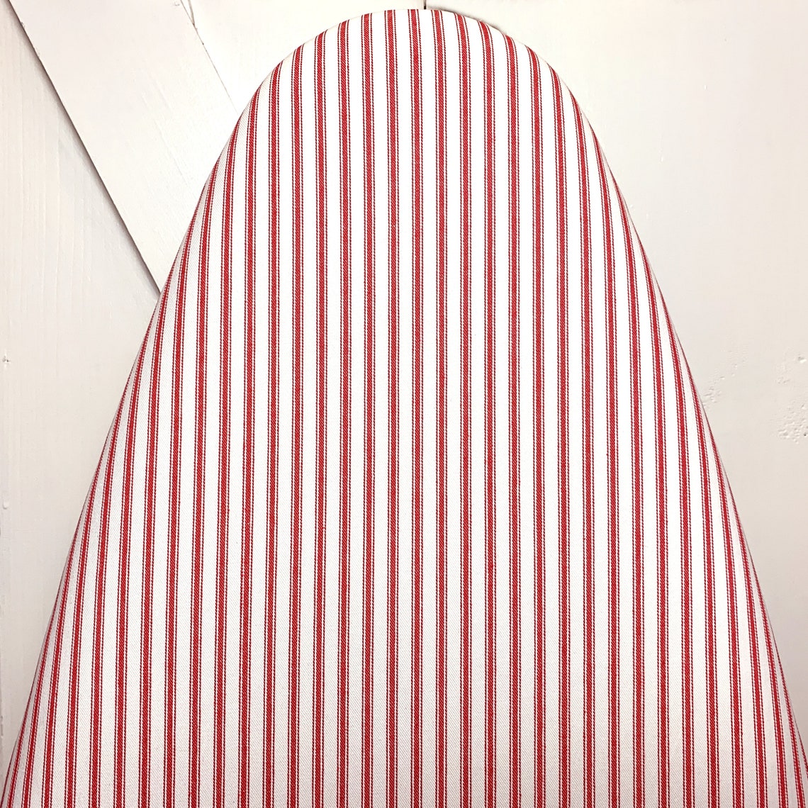 Red and White Ticking Stripe Ironing Board Cover Classic Etsy