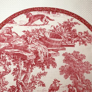 Housse de table à repasser en toile rouge Tissu country anglais Laura Ashley authentique Bord élastique réglable Convient aux planches jusqu'à 18 pouces de large image 5