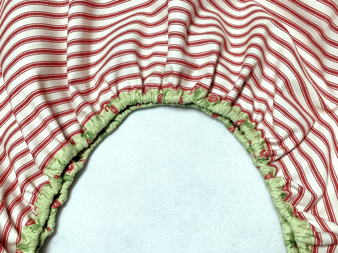 Red and White Ticking Stripe Ironing Board Cover Classic Etsy