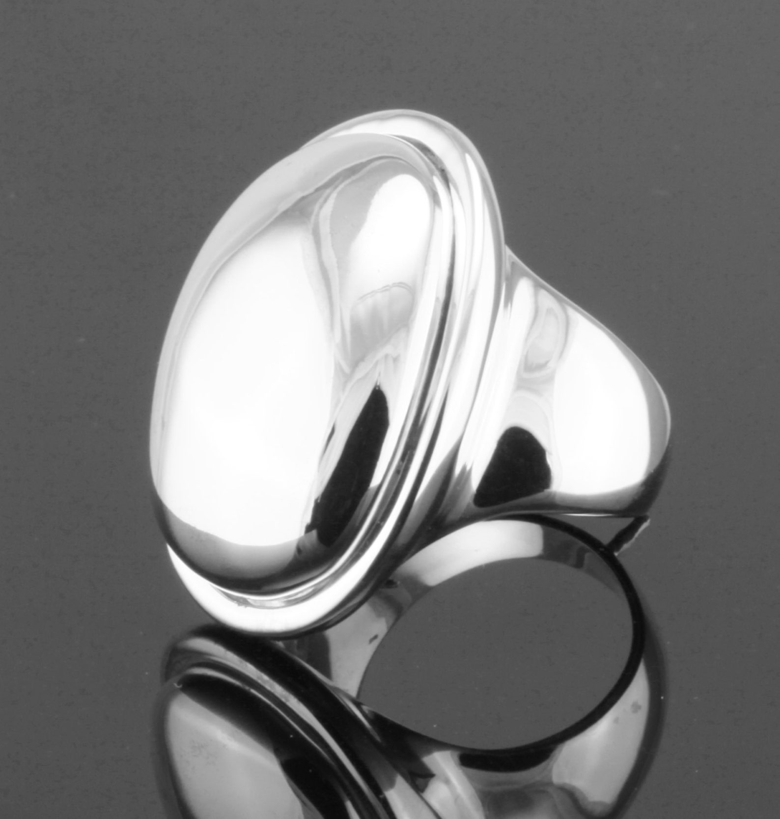 All Sterling Silver Dome Ring Etsy