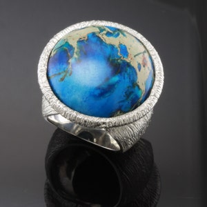 Sea Sediment Jasper Sterling Silver Ring