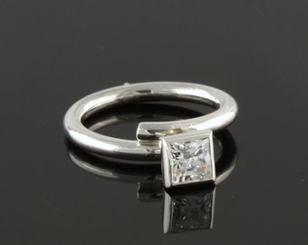 Princess Diamond Platinum Ring