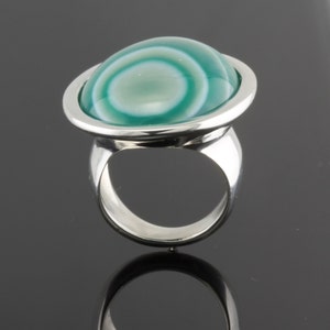 Large Oval Gemstone Sterling Silver Ring image 5