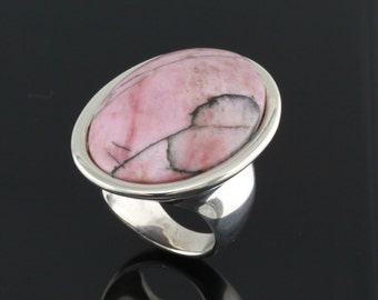 Rhodonite Sterling Silver Ring