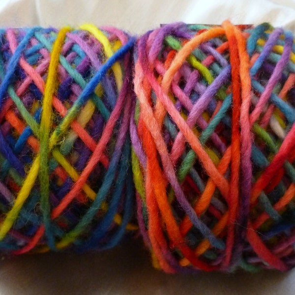 Worsted Wooly- Hand Painted 1ply Heavy Worsted Wool Yarn- in Pride in San Francisco