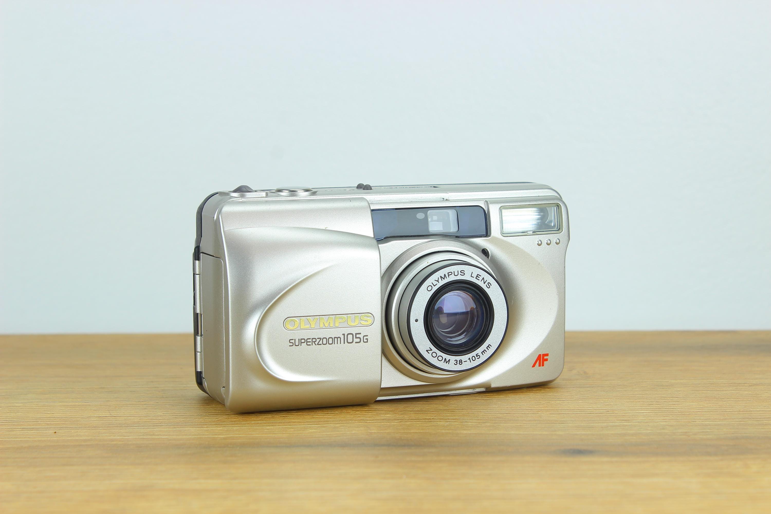 Olympus Superzoom 105G 35mm Film Camera With Zoom Lens Vintage