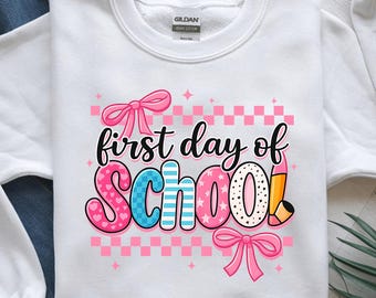 First Day of School PNG | Cute Clipart Design (Digital Download)