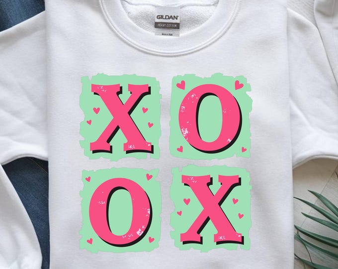 XO XO Hearts T-Shirt, Hugs and Kisses, Love Gift, Valentine's Day Shirt, Cute Graphic Tee, Trendy Design, Digital Item