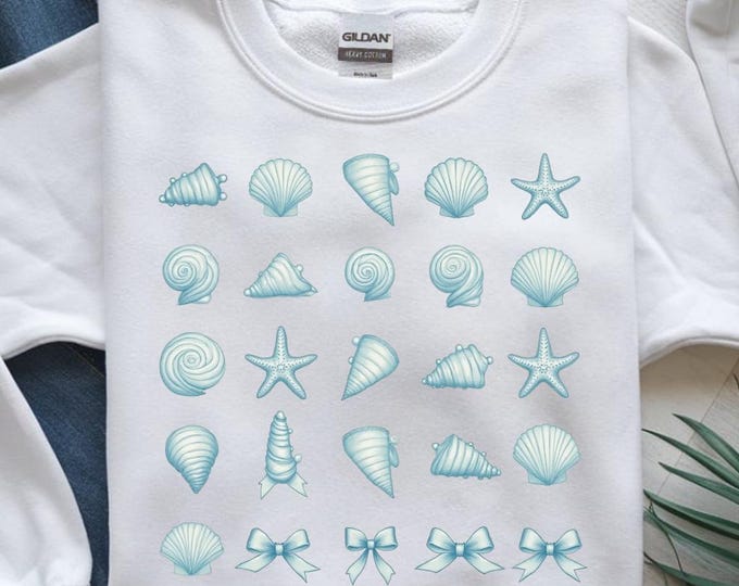 Sea Shells, Seashell Png, Starfish Clipart, Beach Lover Gift, Ocean Lover Shirt, Summer Vibes, Coastal Shirt Png, Nautical Png