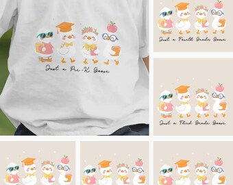 Back to School Geese T-Shirt, Teacher Gift (PNG File)