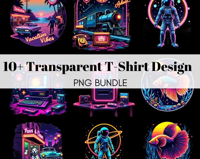 10 Retro and Vintage T-Shirt Design Bundle, Colorful Tshirt,T Shirt Sublimation Bundle, T Shirt Designs For Men Woman Kids Digital Download