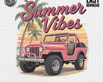 Vintage Beach Jeep T-Shirt: Retro Summer Vibes