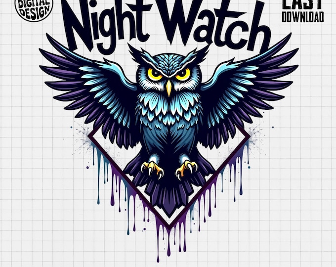 Night Watch Owl T Shirt, Flying Bird Graphic, Gothic Art Tee, Trendy Design Shirt, Unique T Shirts, Stylish Fashion T-Shirt, Bird Lovers