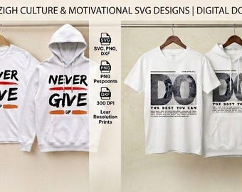 Never Give Up SVG PNG Bundle – Motivational Brush Typography Cut File (Digital Download)