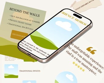 Luxury Marrakesh Riad Instagram Templates7 Editable Canva Posts for Boutiques, Hotels and Spas Elegant Gold & Cream Branding Bundle