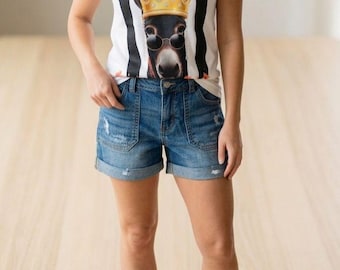 Royal Donkey SVG PNG – Funny Crown Sunglasses Digital Design (Instant Download)