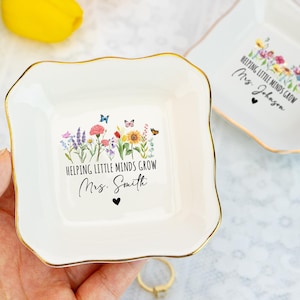 Custom Teacher Ring Dish,Thank You Gift for Teacher,Teacher Appreciation Gift,Teacher Gifts,Ring Holder for Teacher,Mentor Gift from Student