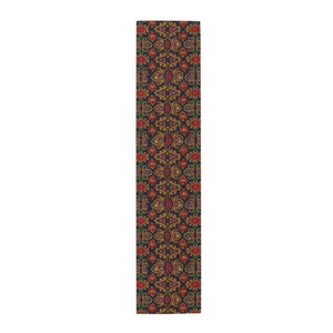 Boho Floral Table Runner, Elegant Dining Decor, Cotton and Polyester, Perfect for Holidays and Gatherings, Home Decor, Table Decoration