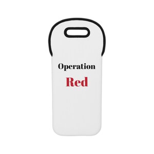 Wine Tote Bag: Operation Red, Wine Carrier, Bottle Holder, Wine Lover Gift, Wine Accessories, Wine Tote Bag for Women