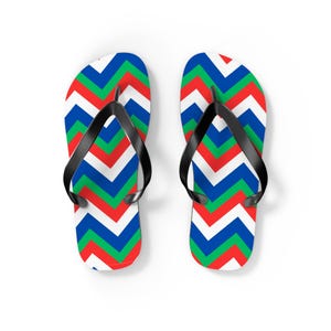 Colorful Flip Flops, Beach Sandals, Summer Footwear, Bright Flip Flop Slippers, Vacation Shoes, Tropical Beach Wear