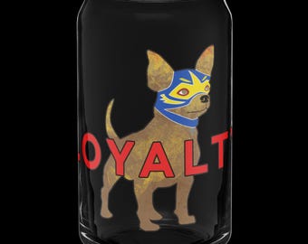 ロイヤル・ドッグ・ルチャドール 16オンスグラス。ビール、ソーダ、水にも使えます！