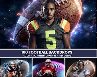 Football Photography Backdrop: Sports Digital Background (4928x3712 Pixels, JPG)
