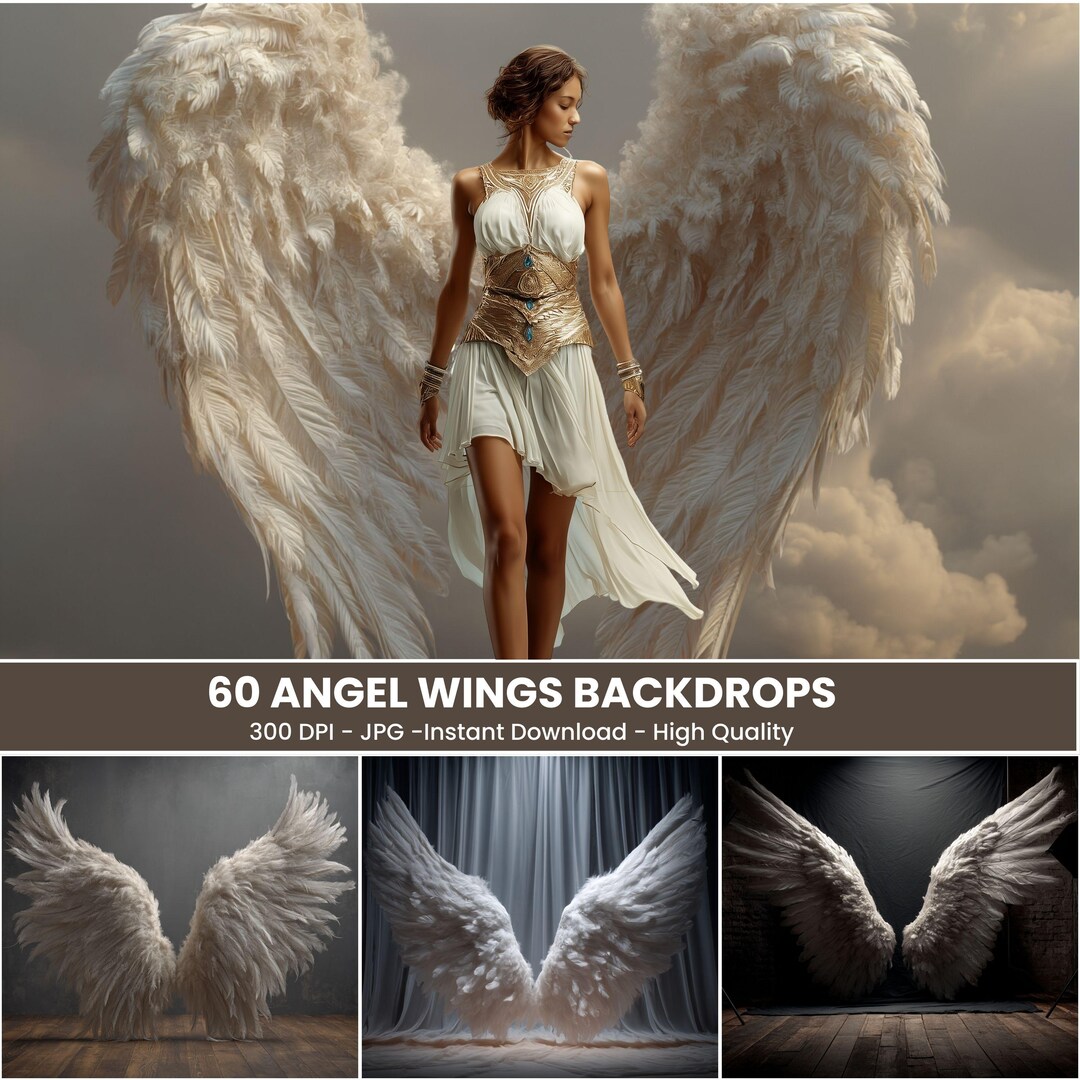 Angel Wings Digital Backdrops: Maternity Photography Overlays (JPG ...