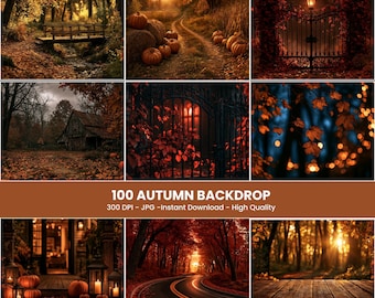 Autumn Digital Backdrops | Fall Photography Backgrounds and Photoshop Overlays | Maternity, Wedding & Studio Backdrops for Photographers