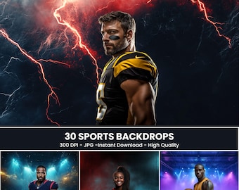 Achtergronden voor sportfotografie: honkbal, voetbal, basketbal (digitale download)
