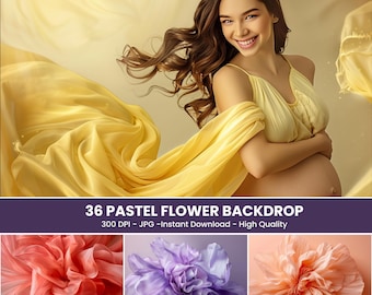 Floral Photography Backdrop: Spring Summer Flower Overlays (Digital Download)