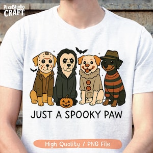 Just a Spooky Paw PNG, Halloween Dog PNG, Funny Halloween Pet Clipart, CuteDog Digital Download, HorrorDog Sublimation, Instant Download PNG