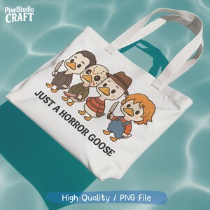 Just a Horror Goose PNG | Funny Halloween Goose Clipart | Spooky Goose Digital Download | Sublimation Design for Shirts | Goose PNG File