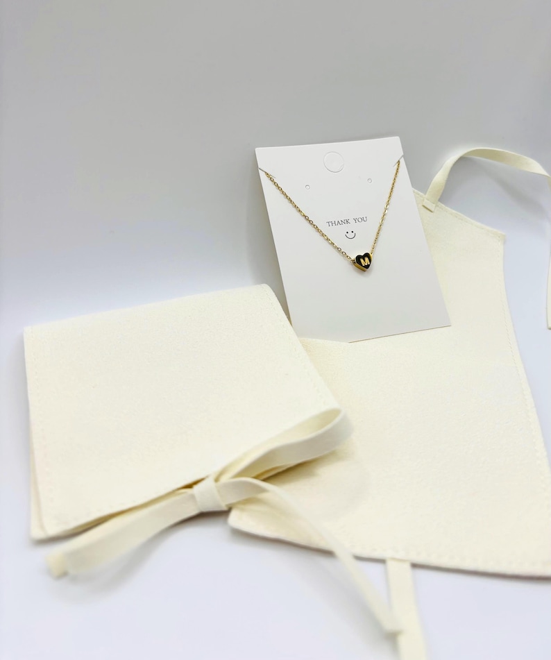 Bridesmaid Bracelet Set, Initial Heart Jewelry, Personalized Pouch Gift, Custom Wedding Party Favor